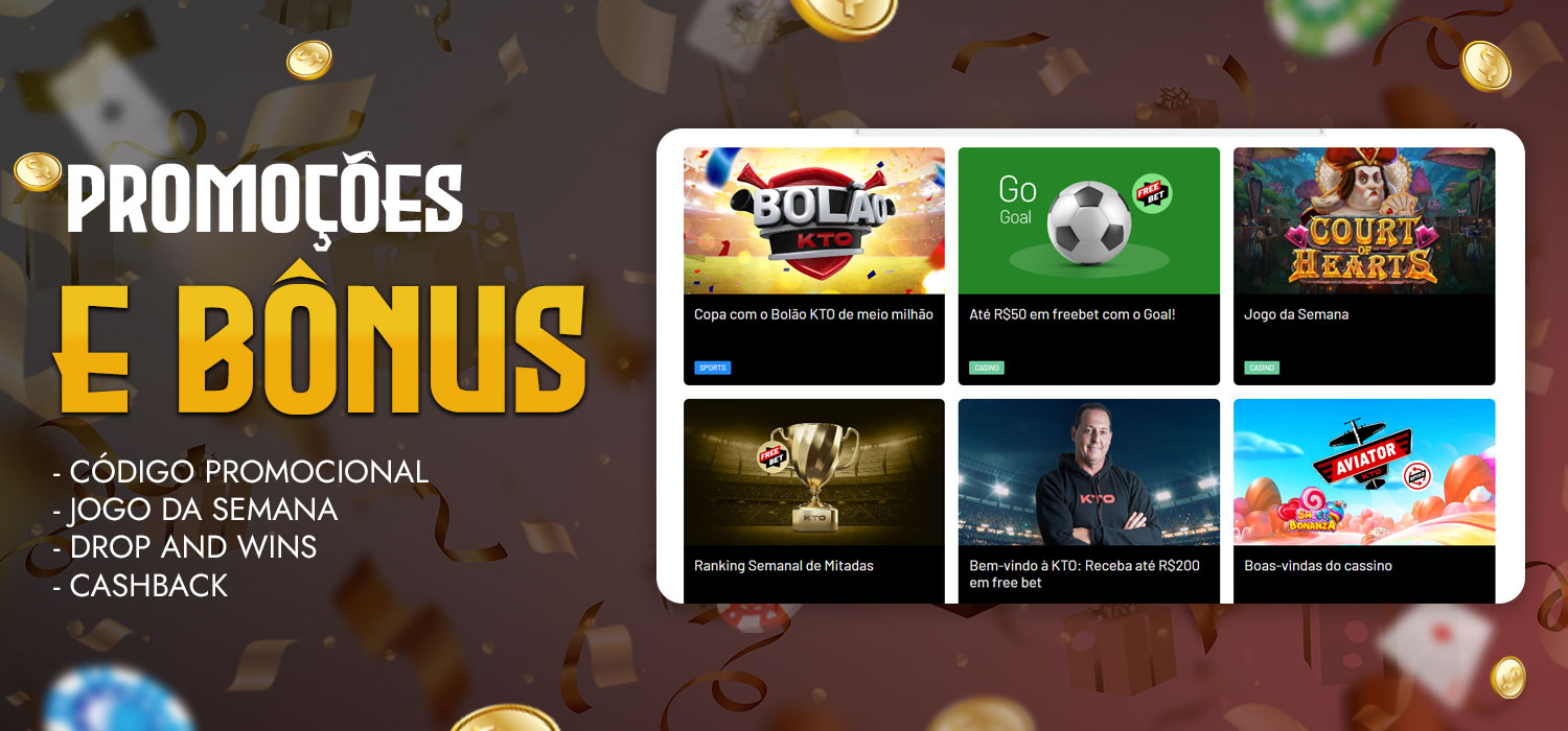 promoções e bônus