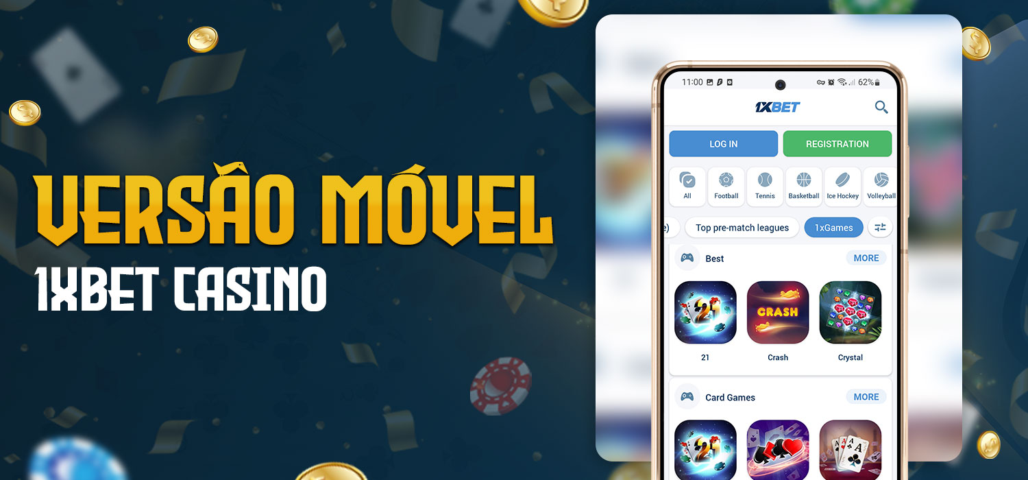versão móvel 1xbet casino