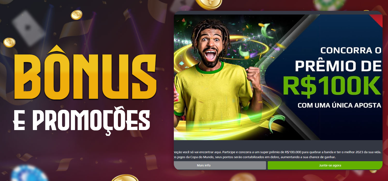 bônus e promoções