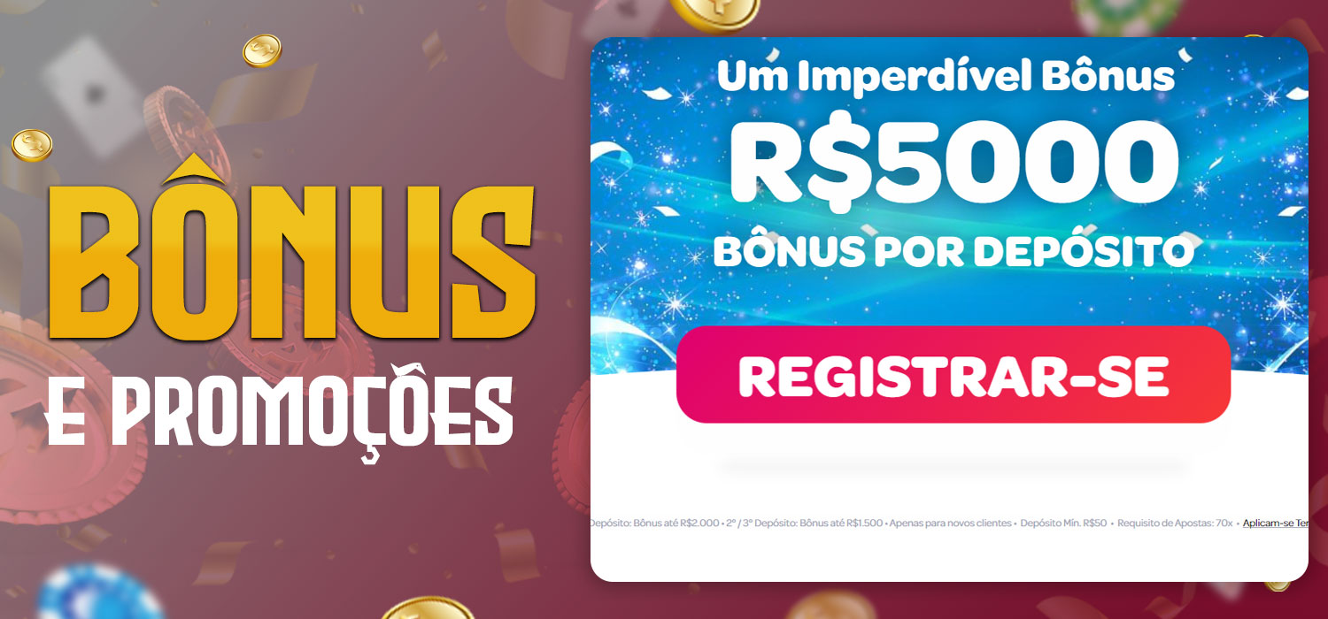 bônus e promoções