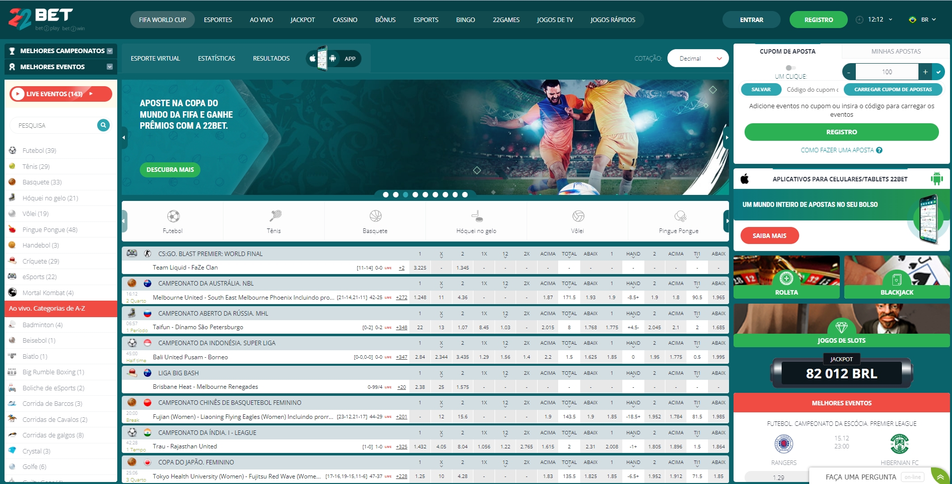 como funciona o site do 22bet casino