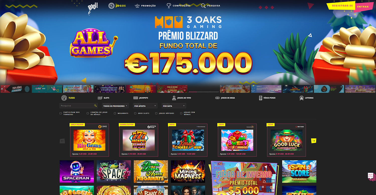como funciona o site do booi casino