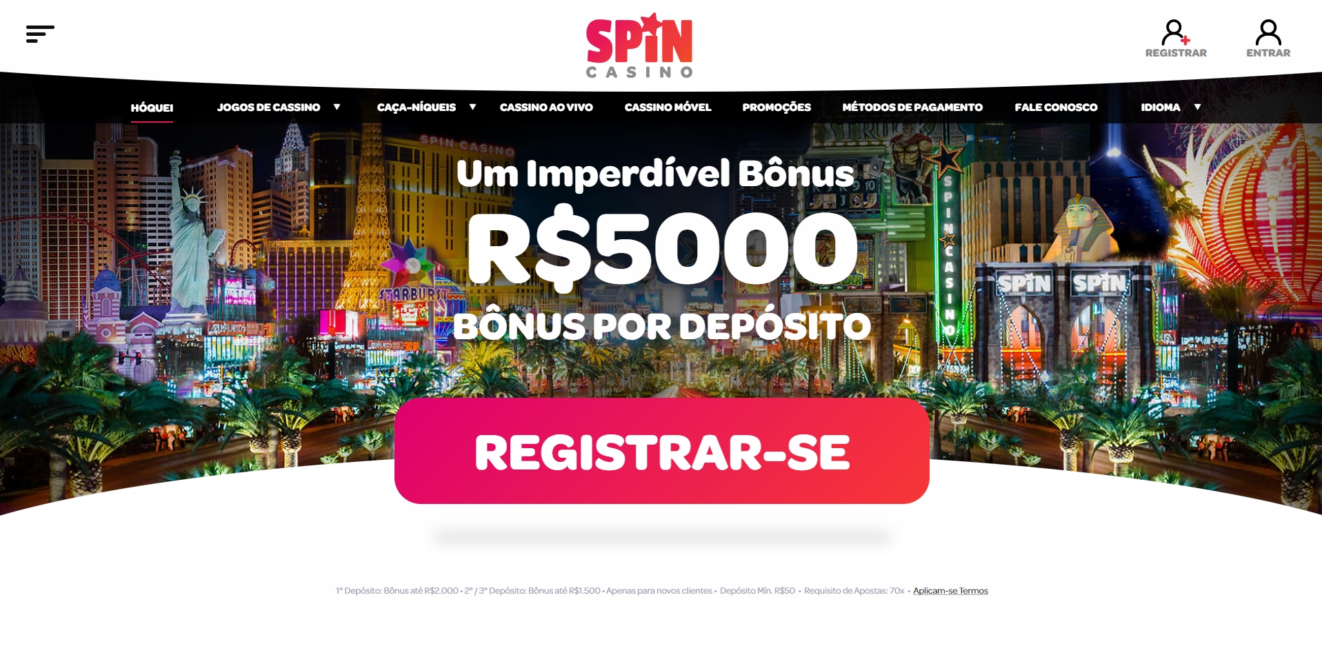 como funciona o site do spin casino