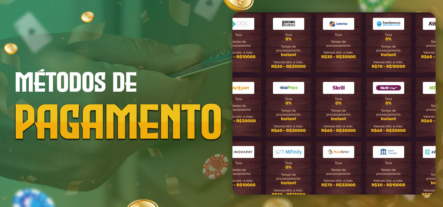 métodos de pagamento da 5gringos cassino brasil