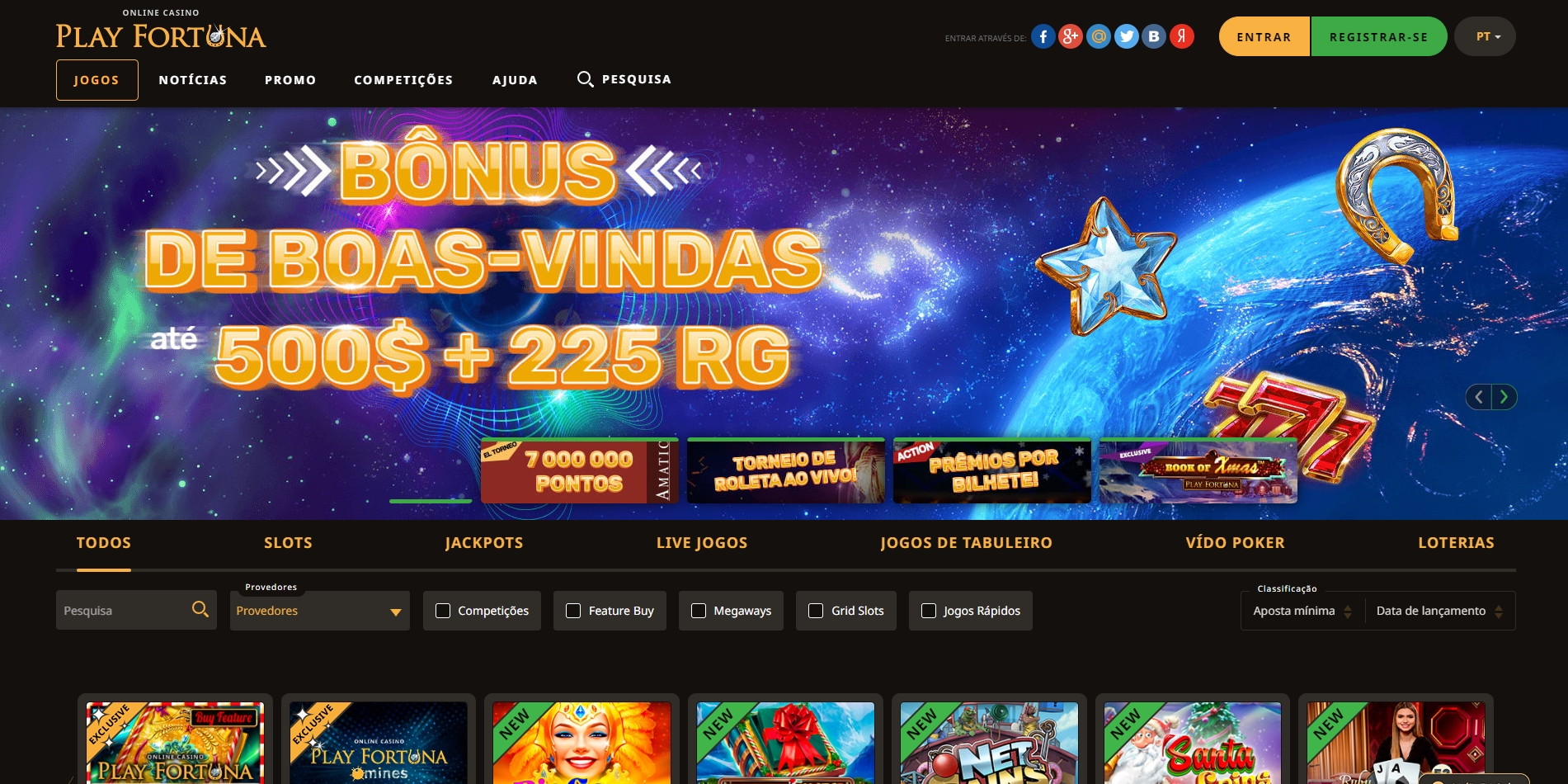 navegação e layout