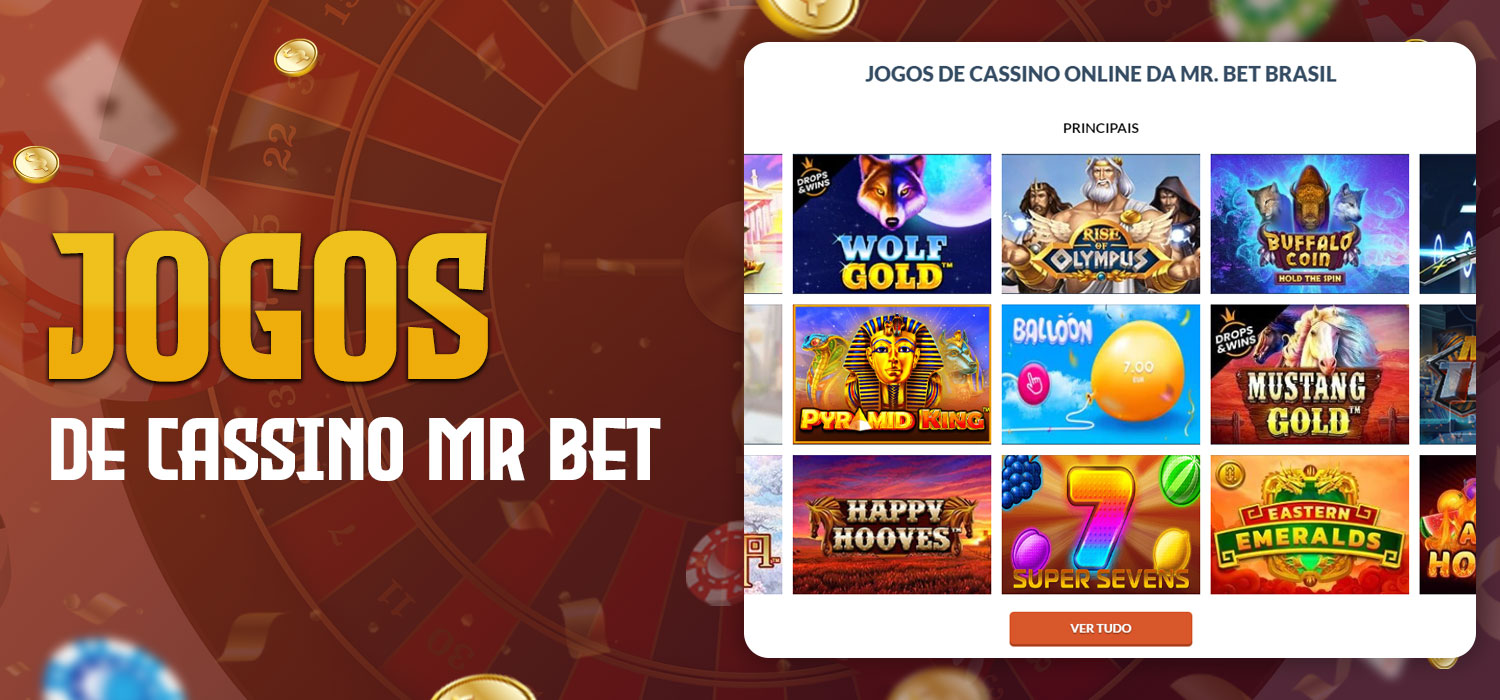 seleção de jogos de cassino mr bet
