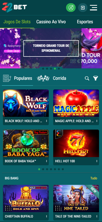 22bet app cassino