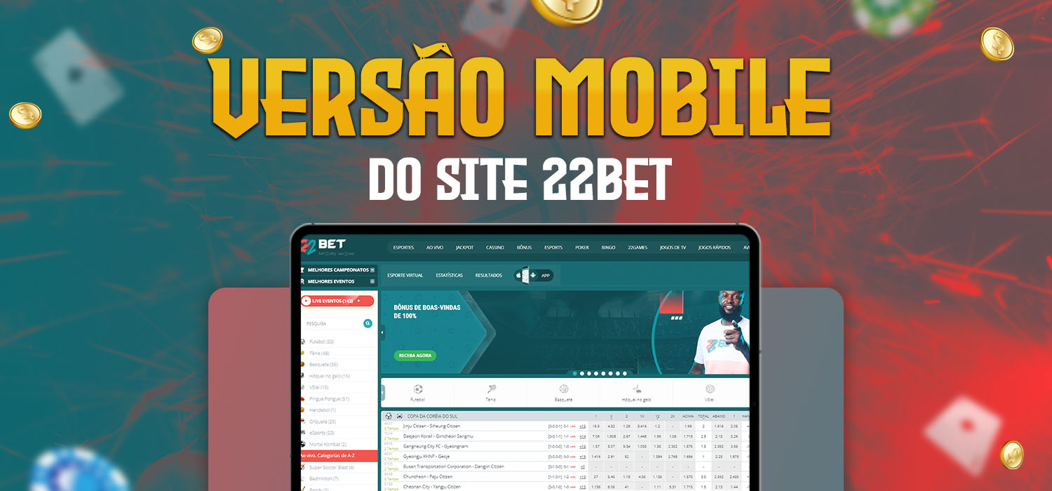 versão móvel do site 22bet