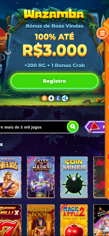 wazamba app inicio pagina