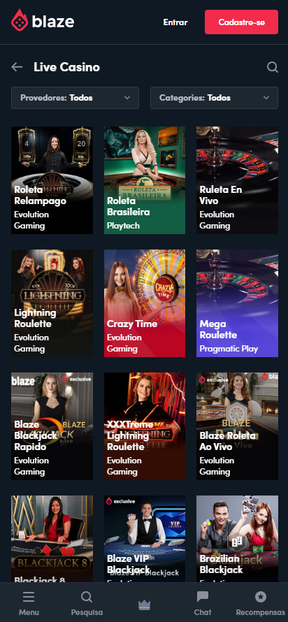 blaze app cassino ao vivo