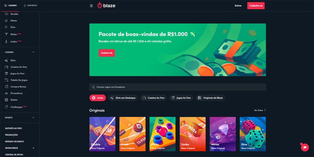 blaze cassino layout