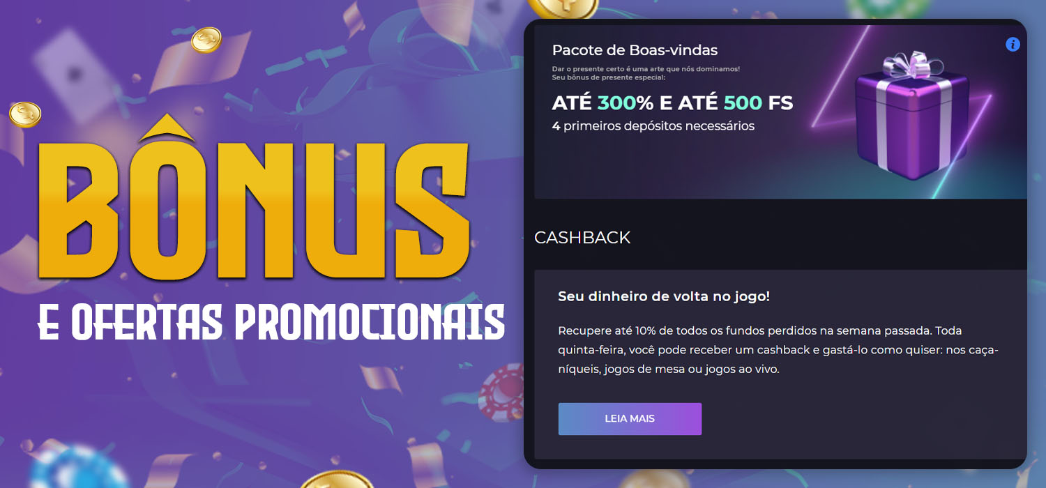 bônus e ofertas