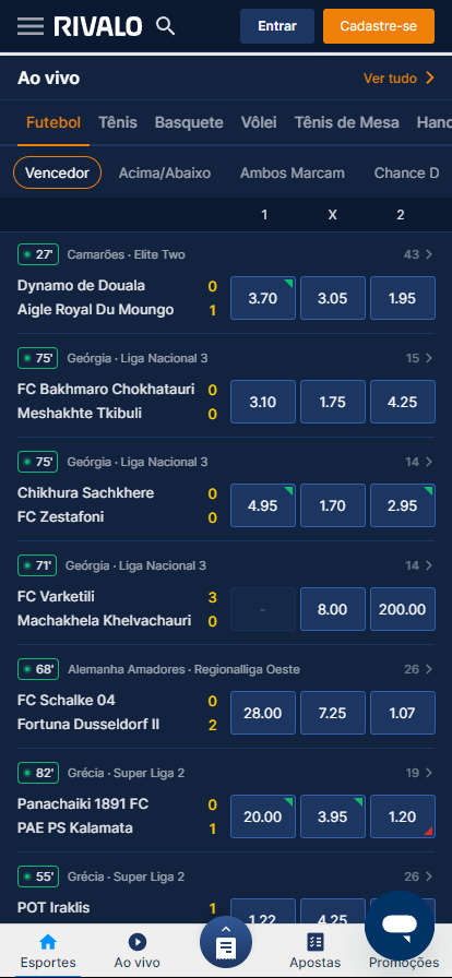 rivalo app esportes