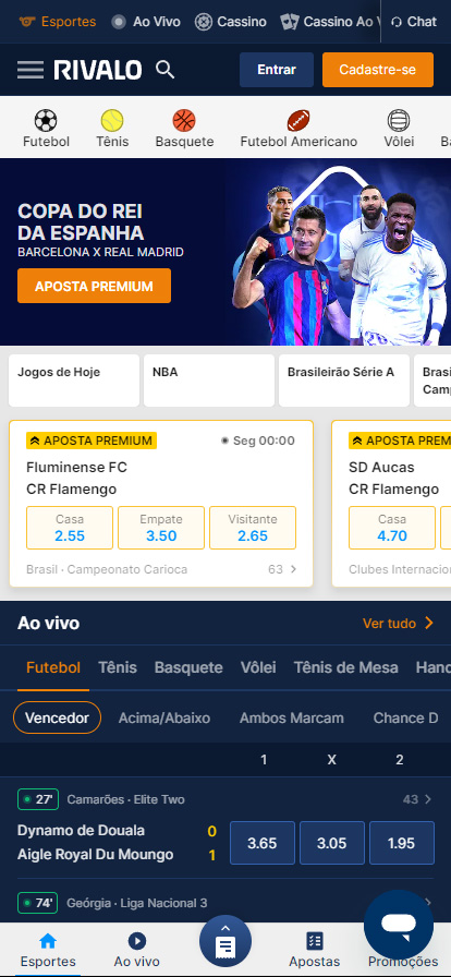 rivalo app inicio pagina
